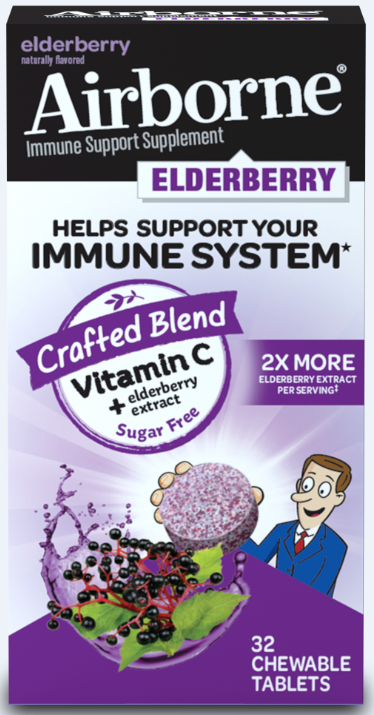 Airborne  Elderberry  Vitamin C Chewable Tablets